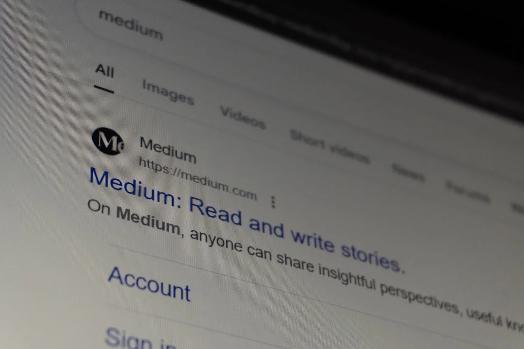 Close-up of a tablet displaying Googles search screen, emphasizing technology and internet browsing.